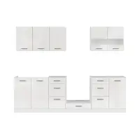 Conjunto de cocina Junona Line 260 cm tiza brillo