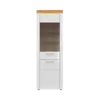 Vitrina Horton 68 cm con 2 puertas blanco brillo