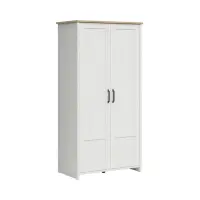 Armario de dos puertas Loksa 101 cm pino andersen blanco/roble grandson