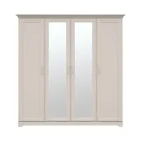 Armario de cuatro puertas Anga 210 cm con espejo cachemira