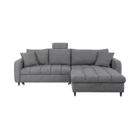 Sofá rinconera universal Twist New desplegable con arcón gris