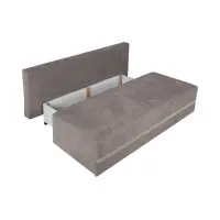 Sofá de tres plazas Mata con función de dormir y arcón beige