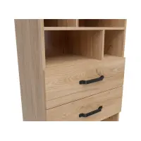 Estantería Lara 60 m con 2 cajones y 5 estantes fresno belarus