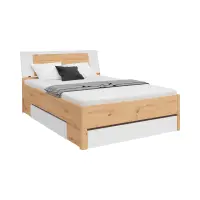 Кровать Saturn 140x200 с 3 ящиками дуб артизан/белый