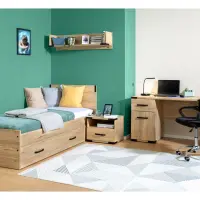 Escritorio Lara 117 cm con puerta y cajón fresno Belarus