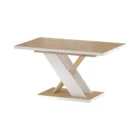 Mesa extensible Eryk 138/178x85 roble wotan/blanco