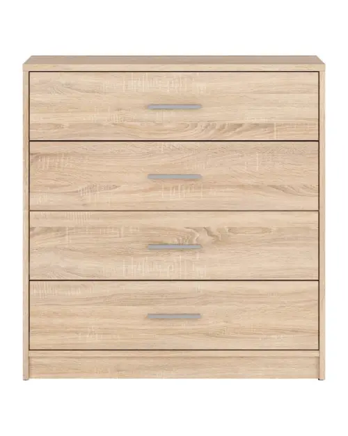 Cómoda Nepo Plus 80 cm con 4 cajones roble sonoma