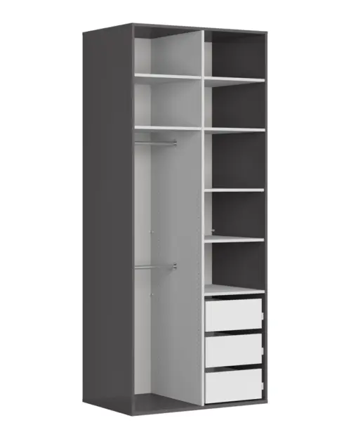 Szafa dwudrzwiowa Flex 100 cm grafitowa