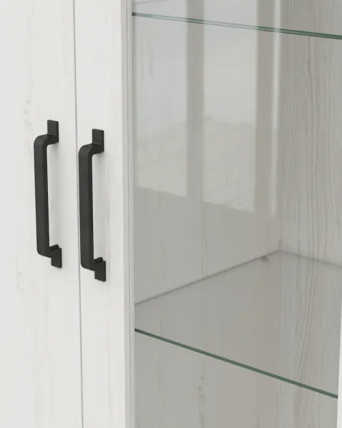 Vitrina Loksa 102 cm con 2 puertas pino andersen blanco