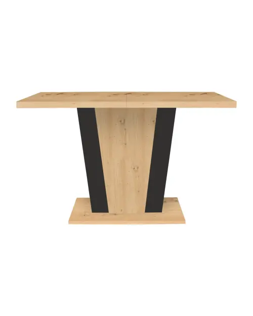 Stół rozkładany Zalder 120/160x68 dąb artisan/czarny