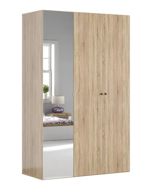Armario modular Flex 150 cm con puertas y espejo roble sonoma