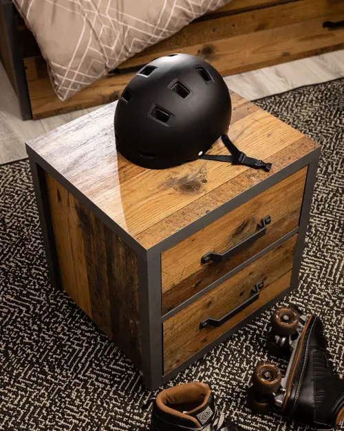 Cajonera Weston 46 cm con 2 cajones pino old style