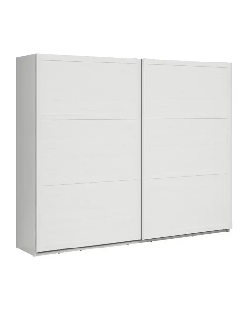 Armario de puertas correderas Loksa 270 cm pino andersen blanco/roble grandson