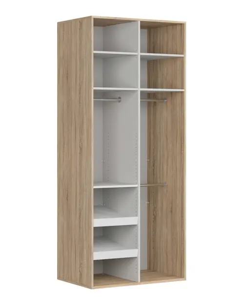 Two-door wardrobe Flex 100 cm white gloss