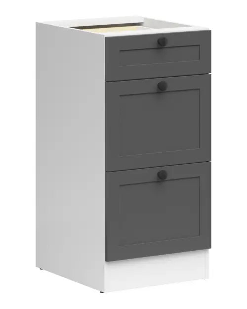 Armario de cocina bajo Junona Line 40 cm con cajones grafito