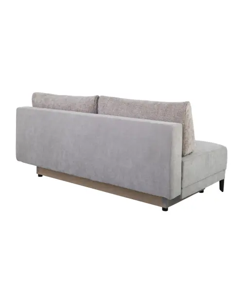 Trzyosobowa sofa rozkładana Sentila z pojemnikiem, beżowa