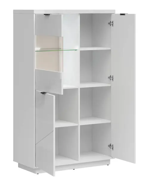 Vitrina Forn 94 cm con 3 puertas blanco brillo