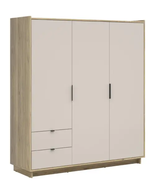 Шкаф трехдверный Dalva 180 см с 2 ящиками дуб маувелла/кашемир