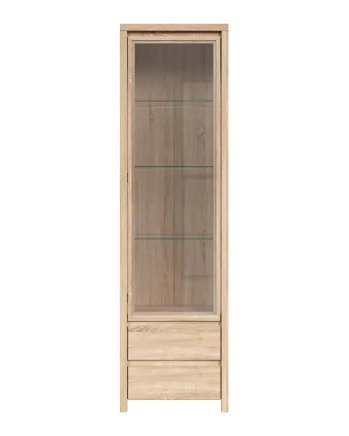 Вітрина Kaspian 56 см з дверцятами та 2 шухлядами дуб сонома