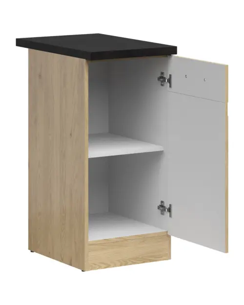 Mueble bajo de cocina Junona Line 40 cm derecho roble bernstein con encimera