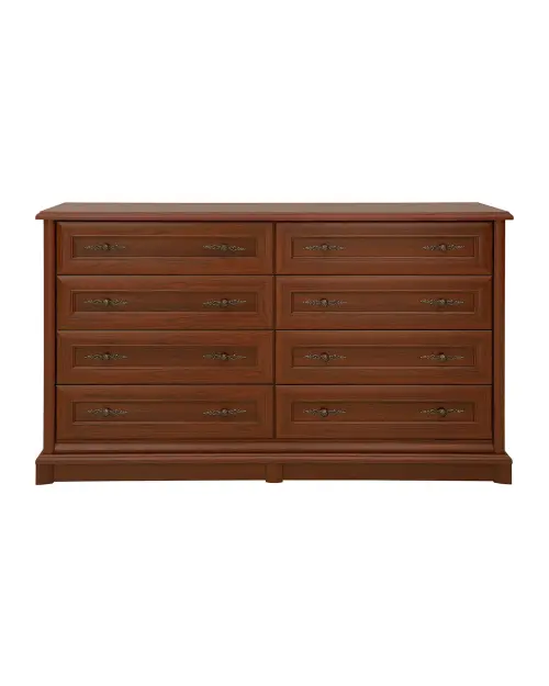 Cómoda Kent 154 cm con 8 cajones castaño