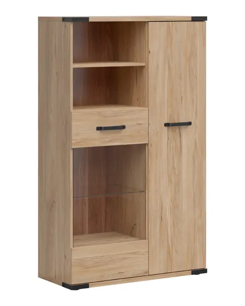 Vitrina Lara 90 cm con 2 puertas fresno belarus