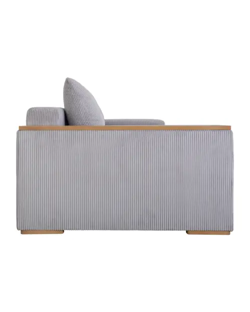 Sofá de tres plazas Peter cama con arcón de pana gris