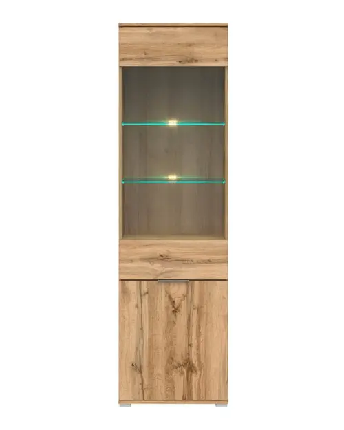 Vitrina Zele 56 cm con 2 puertas roble wotan