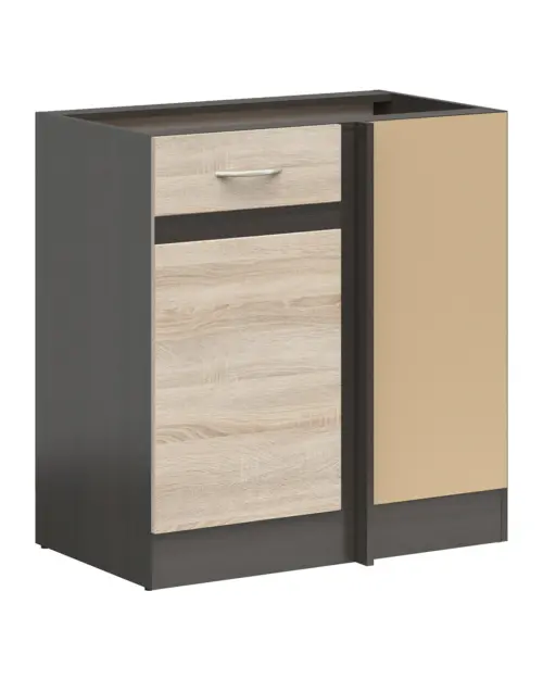 Mueble bajo rinconero Junona Line derecho roble sonoma ocupa rincón 100x60 cm