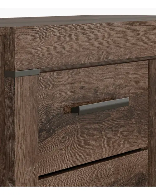 Cómoda Balin 112 cm con puertas y 3 cajones roble monastery