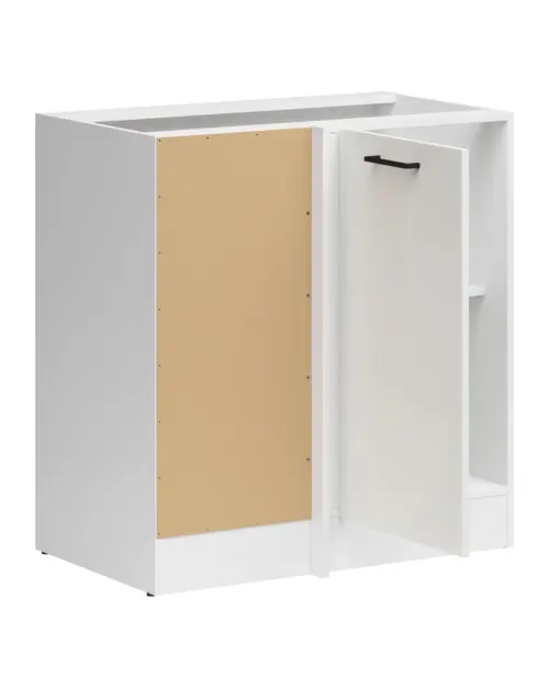 Mueble bajo de cocina de rincón Junona Line izquierdo brillo tiza para rincón 100x60 cm