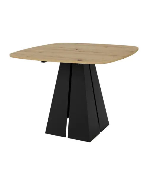 Стол раскладной Dango 100-176/76 дуб артизан черный