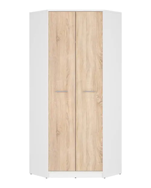 Armario de esquina Nepo Plus 80x80 cm blanco/roble sonoma