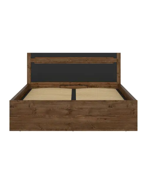 Кровать Ruso 140x200 с основанием и контейнером дуб април