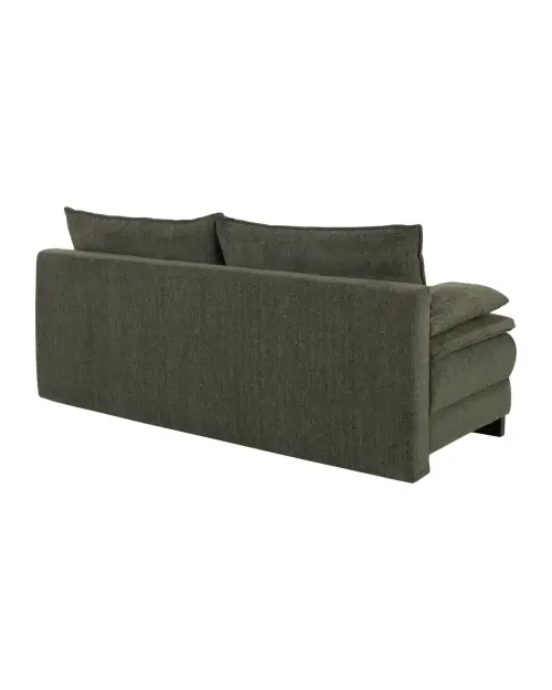 Three-seater Lindon sofa bed with storage green chenille