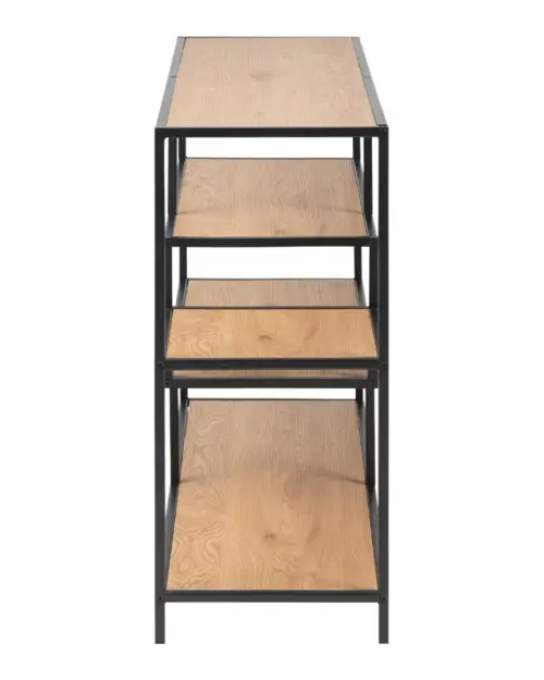 Estantería Seaford 114 cm con 4 estantes roble salvaje mate