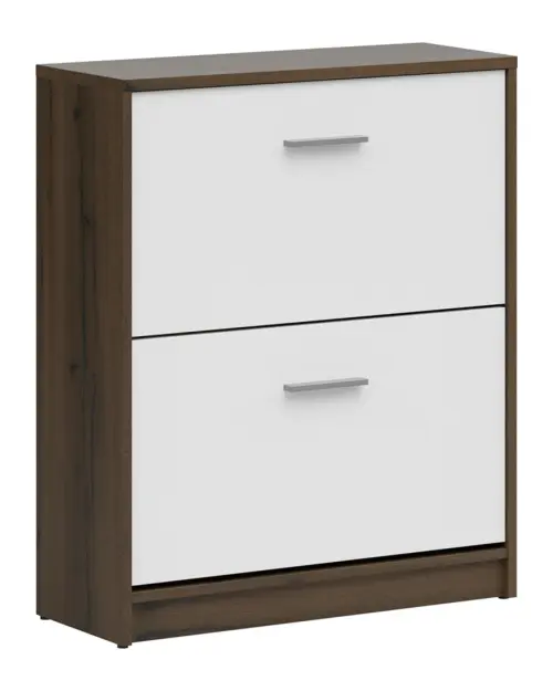 Zapatero Nepo Plus 70 cm con 2 puertas roble noble/blanco