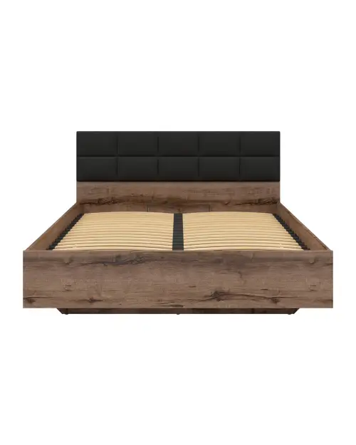 Cama Kassel B1 160x200 con somier y arcón roble monastery