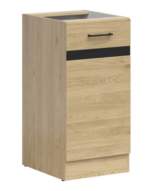 Mueble bajo de cocina Junona Line 40 cm derecha con puerta roble bernstein