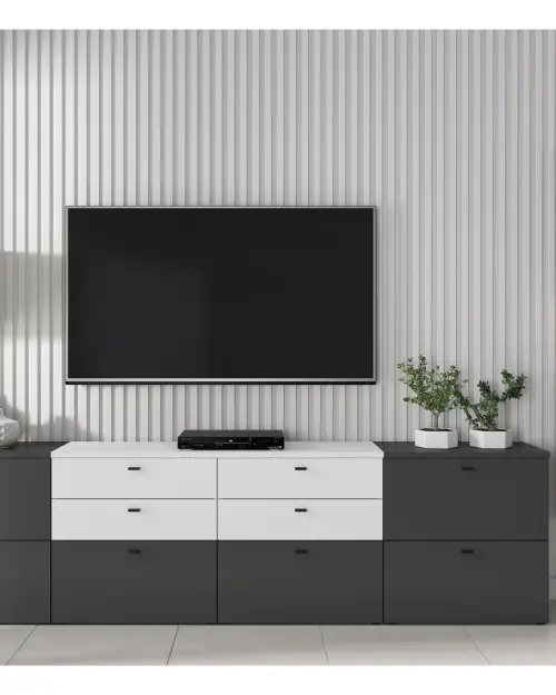 Vitrina System 64 de 2 puertas grafito