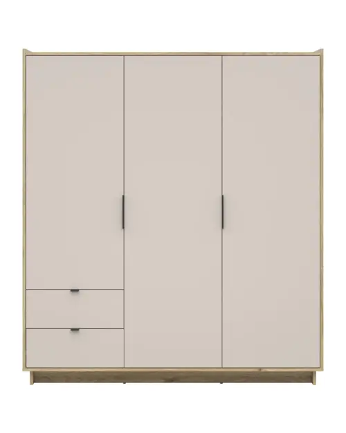 Шкаф трехдверный Dalva 180 см с 2 ящиками дуб маувелла/кашемир