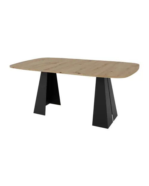 Стол раскладной Dango 100-176/76 дуб артизан черный