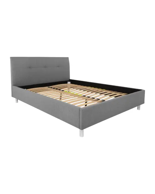 Cama tapizada Mala gris 160x200