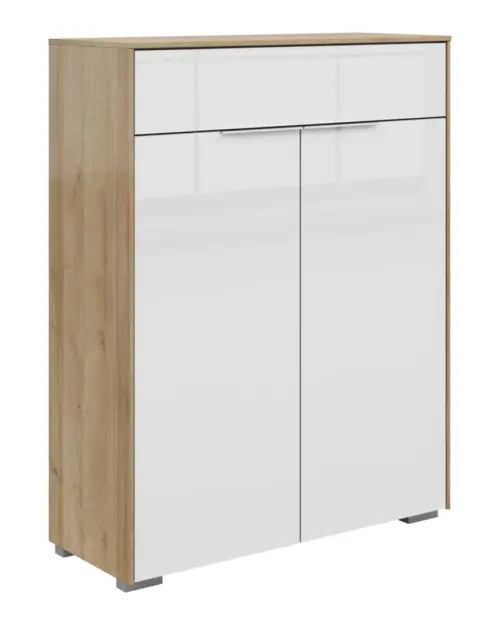 Cómoda Nevada 81 cm con 2 puertas y un cajón roble riviera