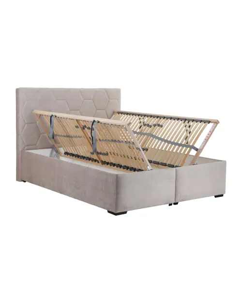 Кровать мягкая Bora 160x200 с контейнерами и основаниями taupe
