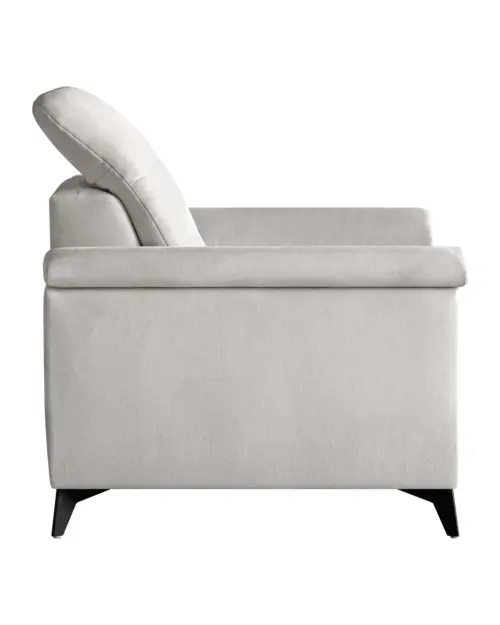 Doria velvet armchair cream