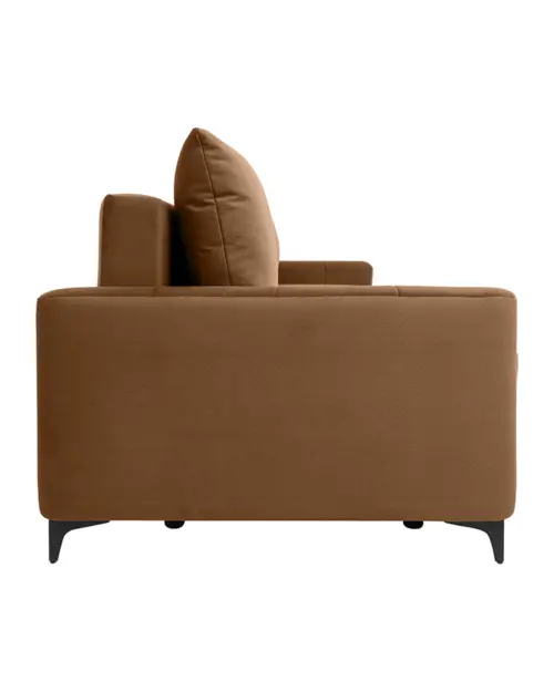 Трехместный диван Kamari раскладной с ящиком велюровый коричневый