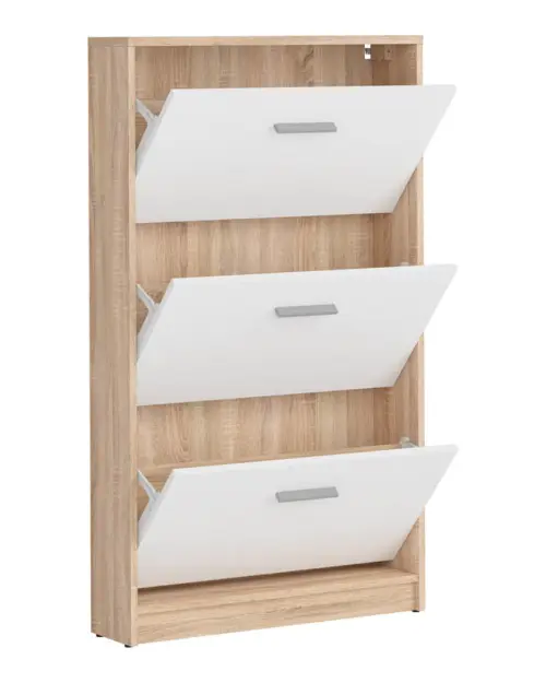 Zapatero Nepo Plus 70 cm con 3 puertas roble sonoma/blanco
