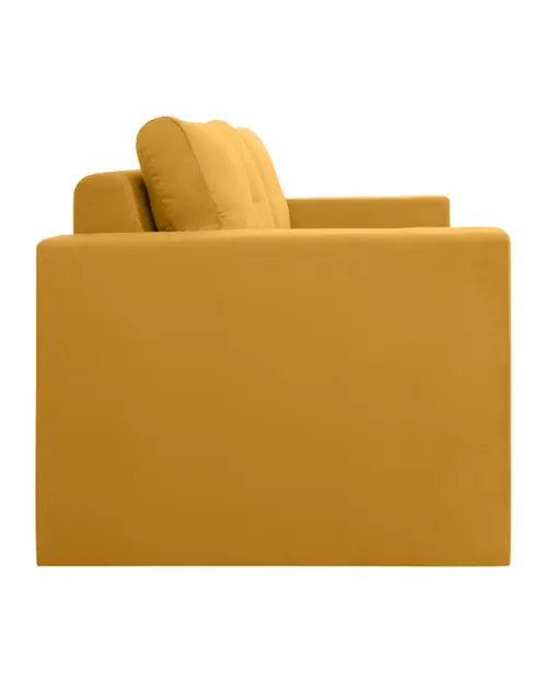 Two-seater sofa bed Bunio III with storage yellow