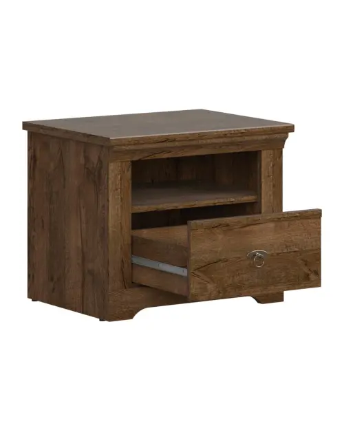 Mesita de noche Patras 58 cm con cajón roble april